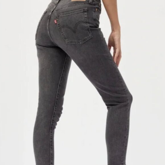 Levi's Wedgie Skinny Jeans, Grey Size 28 - Picture 2 of 6
